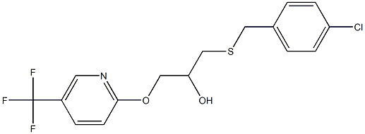 1-[(4-chlorobenzyl)thio]-3-{[5-(trifluoromethyl)-2-pyridyl]oxy}propan-2-ol Struktur