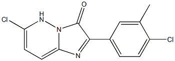 6-chloro-2-(4-chloro-3-methylphenyl)-3,5-dihydroimidazo[1,2-b]pyridazin-3-one Struktur