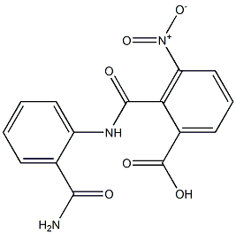 2-{[2-(aminocarbonyl)anilino]carbonyl}-3-nitrobenzoic acid Struktur