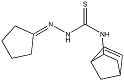 N1-bicyclo[2.2.1]hept-5-en-2-yl-2-cyclopentylidenhydrazine-1-carbothioamide Struktur