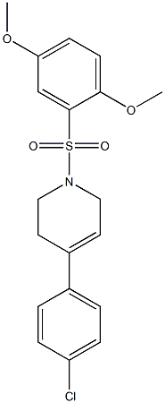 4-(4-chlorophenyl)-1-[(2,5-dimethoxyphenyl)sulfonyl]-1,2,3,6-tetrahydropyridine Struktur