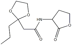 N-(2-oxotetrahydro-3-furanyl)-2-(2-propyl-1,3-dioxolan-2-yl)acetamide Struktur