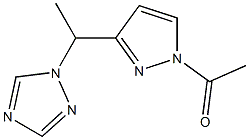 1-{3-[1-(1H-1,2,4-triazol-1-yl)ethyl]-1H-pyrazol-1-yl}-1-ethanone Struktur