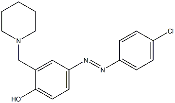 4-[2-(4-chlorophenyl)diaz-1-enyl]-2-(piperidinomethyl)phenol Struktur