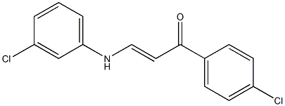 3-(3-chloroanilino)-1-(4-chlorophenyl)prop-2-en-1-one Struktur