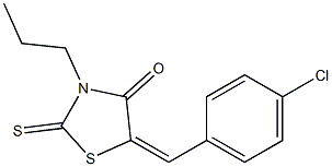 5-(4-chlorobenzylidene)-3-propyl-2-thioxo-1,3-thiazolan-4-one Struktur