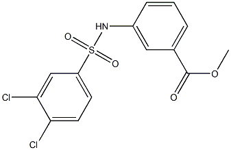 methyl 3-{[(3,4-dichlorophenyl)sulfonyl]amino}benzoate Struktur