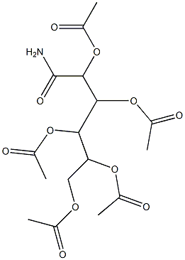 2,3-di(acetyloxy)-4-amino-1-[1,2-di(acetyloxy)ethyl]-4-oxobutyl acetate Struktur