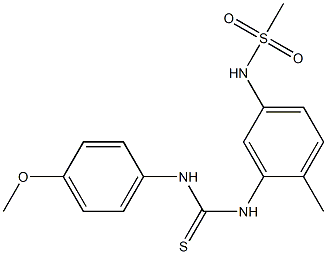 N-(3-{[(4-methoxyanilino)carbothioyl]amino}-4-methylphenyl)methanesulfonamide Struktur