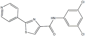 N-(3,5-dichlorophenyl)-2-(4-pyridinyl)-1,3-thiazole-4-carboxamide Struktur