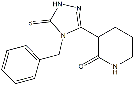 3-(4-benzyl-5-thioxo-4,5-dihydro-1H-1,2,4-triazol-3-yl)piperidin-2-one Struktur