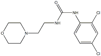 N-(2,4-dichlorophenyl)-N'-(2-morpholinoethyl)urea Struktur