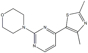 4-[4-(2,4-dimethyl-1,3-thiazol-5-yl)pyrimidin-2-yl]morpholine Struktur