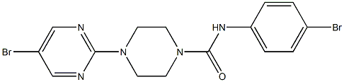 N1-(4-bromophenyl)-4-(5-bromopyrimidin-2-yl)piperazine-1-carboxamide Struktur