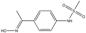 N-{4-[(1E)-N-hydroxyethanimidoyl]phenyl}methanesulfonamide Struktur