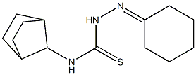 N1-bicyclo[2.2.1]hept-7-yl-2-cyclohexylidenhydrazine-1-carbothioamide Struktur