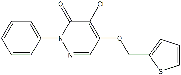 4-chloro-2-phenyl-5-(2-thienylmethoxy)-2,3-dihydropyridazin-3-one Struktur