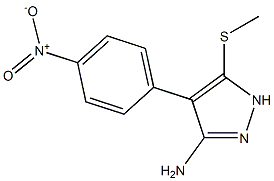 3-Amino-5-methylthio-4-(4-nitrophenyl)pyrazole Struktur