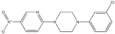 1-(3-chlorophenyl)-4-(5-nitro-2-pyridinyl)piperazine Struktur