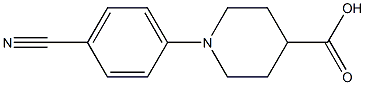 N-(4-Cyanophenyl)-piperidin-4-carboxylic acid Struktur