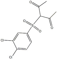 3-(3,4-Dichlorobenzenesulphonyl)pentane-2,4-dione Struktur