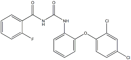 N-[2-(2,4-dichlorophenoxy)phenyl]-N'-(2-fluorobenzoyl)urea Struktur