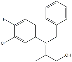 2-(benzyl-3-chloro-4-fluoroanilino)-1-propanol Struktur