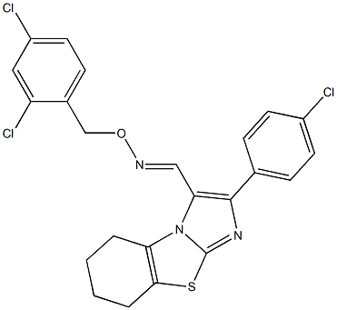 2-(4-chlorophenyl)-5,6,7,8-tetrahydroimidazo[2,1-b][1,3]benzothiazole-3-carbaldehyde O-(2,4-dichlorobenzyl)oxime Struktur