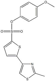 4-methoxyphenyl 5-(2-methyl-1,3-thiazol-4-yl)thiophene-2-sulfonate Struktur