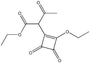 Ethyl 2-(3,4-dioxo-2-ethoxy-1-cyclobutenyl)-3-oxobutanoate Struktur