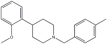 4-(2-methoxyphenyl)-1-(4-methylbenzyl)piperidine Struktur