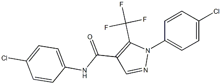 N4,1-di(4-chlorophenyl)-5-(trifluoromethyl)-1H-pyrazole-4-carboxamide Struktur