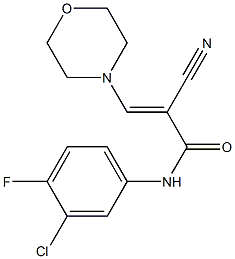 N1-(3-chloro-4-fluorophenyl)-2-cyano-3-morpholinoacrylamide Struktur