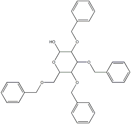 3,4,5-tri(benzyloxy)-6-[(benzyloxy)methyl]tetrahydro-2H-pyran-2-ol Struktur