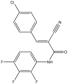 N1-(2,3,4-trifluorophenyl)-3-(4-chlorophenyl)-2-cyanoacrylamide Struktur