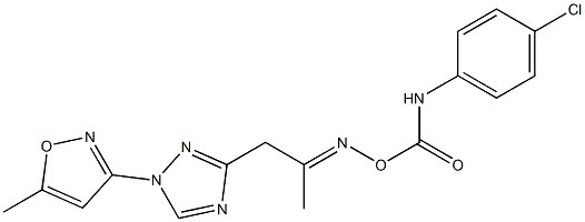 3-[2-({[(4-chloroanilino)carbonyl]oxy}imino)propyl]-1-(5-methylisoxazol-3-yl)-1H-1,2,4-triazole Struktur