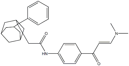 N-{4-[3-(dimethylamino)acryloyl]phenyl}-2-(2-phenyl-2-adamantyl)acetamide Struktur