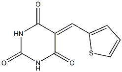 5-(2-thienylmethylidene)hexahydropyrimidine-2,4,6-trione Struktur