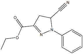 ethyl 5-cyano-1-phenyl-4,5-dihydro-1H-pyrazole-3-carboxylate Struktur