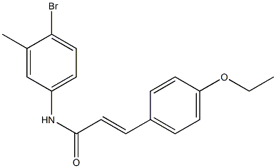 (E)-N-(4-bromo-3-methylphenyl)-3-(4-ethoxyphenyl)-2-propenamide Struktur