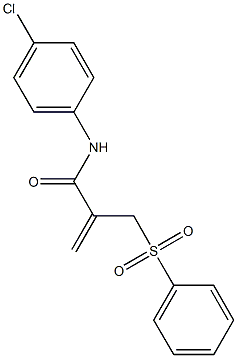 N-(4-chlorophenyl)-2-[(phenylsulfonyl)methyl]acrylamide Struktur