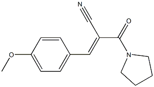 3-(4-methoxyphenyl)-2-(tetrahydro-1H-pyrrol-1-ylcarbonyl)acrylonitrile Struktur