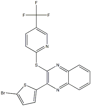 2-(5-bromo-2-thienyl)-3-{[5-(trifluoromethyl)-2-pyridyl]thio}quinoxaline Struktur