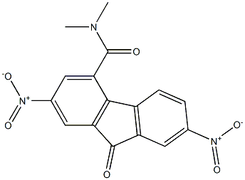 N4,N4-dimethyl-2,7-dinitro-9-oxo-9H-fluorene-4-carboxamide Struktur