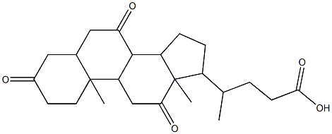 4-(10,13-dimethyl-3,7,12-trioxoperhydrocyclopenta[a]phenanthren-17-yl)pentanoic acid Struktur