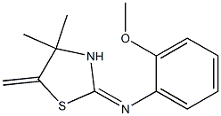 N1-(4,4-dimethyl-5-methylidene-1,3-thiazolan-2-yliden)-2-methoxyaniline Struktur