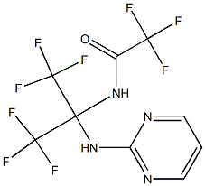 N1-[2,2,2-trifluoro-1-(pyrimidin-2-ylamino)-1-(trifluoromethyl)ethyl]-2,2,2-trifluoroacetamide Struktur