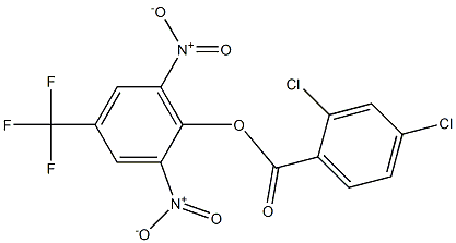 2,6-dinitro-4-(trifluoromethyl)phenyl 2,4-dichlorobenzoate Struktur