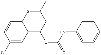 6-chloro-2-methyl-3,4,4a,8a-tetrahydro-2H-thiochromen-4-yl N-phenylcarbamate Struktur