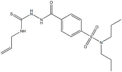 N1-allyl-2-{4-[(dipropylamino)sulfonyl]benzoyl}hydrazine-1-carbothioamide Struktur